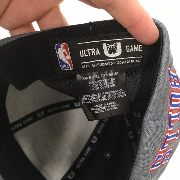 Chicago Bulls Hat NBA ULTRA GAME One Size Gray American Flag Logo Embroidered - Picture 10 of 10